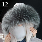 80cm Talvine kapuuts karusnaha dekoor Sall Sall Faux Raccoon karusnahast mantel jope karusnaha krae Mitmev&auml;rviline 12