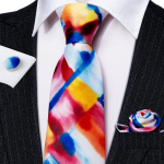 Barry.Wang Tie taskur&auml;tik Mansetin&ouml;&ouml;pide komplekt Meestele Lipsud Kollane sinine pidulik vabaaja N-5279