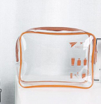 Veekindel l&auml;bipaistev PVC vanni kosmeetikakott naiste meigikohver reisimiseks t&otilde;mblukuga meik Beauty Organizer pesu tualett-tarvete hoiukomplekt must