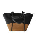 Suvised ranna&otilde;lest korvikotid Vabaaja rotangist suure mahutavusega kandikud Naiste vitstest kootud &otilde;lakotid 39x2x34cm must/khaki