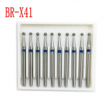 Eriti pikad hambaravi teemanthambad FG 1,6 mm vars kiirete k&auml;siinstrumentide hammustuste jaoks Hambaarsti t&ouml;&ouml;riistad 10 tk/pakk BR-X41