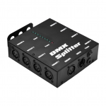 DMX512 optilise signaali v&otilde;imendi jaoturi jaotur 1 otsesisend ja v&auml;ljund 8 s&otilde;ltumatut v&auml;ljundit EU Plug must