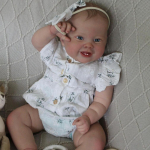 BZDOLL Reborn Baby Doll 3D v&auml;rvitud nahk veresoonte veenidega 60 cm pehme silikoonm&auml;nguasi vasts&uuml;ndinud t&uuml;drukule v&auml;ikelapsele lapse s&uuml;nnip&auml;evakingitus 60cm