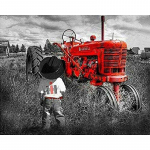 5D Teemantmaaling Traktor Rhinestone Art Teemanttikandid Auto Maastiku Ristpistes T&auml;ispuur Kodukaunistuse Gif Full Round 60x90CM
