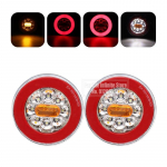 1/2/4 tk LED 12&ndash;24 V veoauto tagatuli d&uuml;naamiline tagatule signaal, tagumine piduritulelatern autohaagise veoauto RV bussi jaoks 2pcs