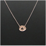 Les Tr&eacute;sors De Lily [R4452] - disainitud terasest kaelakee  Lovebirds  roosa kuld - 12x10 mm Heleroosa