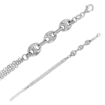 Les Tr&eacute;sors De Lily [R4974] &ndash; K&auml;sit&ouml;&ouml;na valmistatud h&otilde;bedast k&auml;ev&otilde;ru  Kohvioa  h&otilde;bedane (roodiumiga kaetud) - 12x9mm h&otilde;be