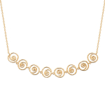 Les Tr&eacute;sors De Lily [R7717] - kullatud kaelakee  Cl&eacute;opatra  vasardatud kuld - 9x1 cm kuld