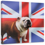 L&otilde;uendiprint Bulldog Dog Inglise lipp 30x30 mitmev&auml;rviline