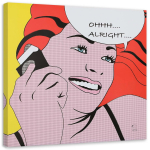 L&otilde;uenditr&uuml;kk Pop Art Cartoon Telefon 30x30 mitmev&auml;rviline