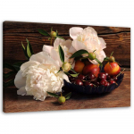 L&otilde;uenditr&uuml;kk Nat&uuml;&uuml;rmort Fruit Flowers 60x40 pruun