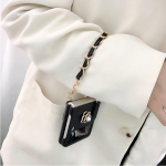 Luksuslik 3D Camellia Pu nahast alligaatori mustriga telefoni&uuml;mbris Samsung Galaxy Z Flip 4 3 5g Crossbody Chain randmepaela kate For Samsung Z Flip 4