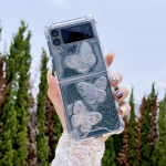 Samsung Z Flip 3 &uuml;mbrisele l&auml;bipaistev Butterfly kokkupandav telefoni&uuml;mbris Samsung Z Flip 4 Zflip3 5g Tpu p&otilde;rutuskindlale k&otilde;va tagakaanele For Z Flip 4 puhas