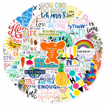 50 tk Uued kleebised Armsad kleebised S&uuml;learvuti mobiiltelefoni kleebised