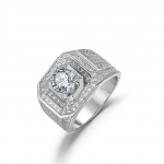 Luksuslikud meeste s&otilde;rmused 925 h&otilde;beehted AAA tsirkoonist v&auml;&auml;riskividega s&otilde;rmes&otilde;rmus pulmalubaduse peokingitarvikute hulgim&uuml;&uuml;k 6