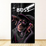 Elutoa seinapilt Pop Art DJ Monkey Orangutan L&otilde;uendimaal Kodukaunistus Seinakunst Plakat Prindi 20cm&times;40cm No Frame