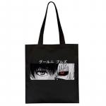 Jaapani Tokyo Ghoul Dark Harajuku gooti stiilis ostukott Suure mahutavusega naiste l&otilde;uendist kott &otilde;lakott Vintage punk famale k&auml;ekott 24*26cm must