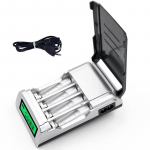 CITYORK LCD nutikas 4 pesaga akulaadija 1,2 V AA/AAA NiMh NiCd laetavate akude jaoks aa aaa laadija EU