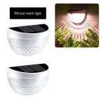 2tk/6tk p&auml;ikeseaia valgusti 6led poolringikujuline trepivalgusti aia r&otilde;du seinavalgusti seina aiakaunistus seinavalgusti Warm Light 2Pcs valge