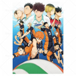 Haikyuu Jaapani stiilis l&otilde;uendimaal V&otilde;rkpall Boy Anime Plakatid ja Prindid Seinakunstipildid lastetoa sisekujunduseks Cuadros 21x30 No Frame