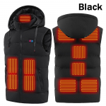 11 soojendusega vestitsooni Elektrilised soojendusega jakid s&uuml;gistalvised spordir&otilde;ivad soojendusega mantel Kapuutsiga vest USB-soojendusega jope matkamiseks Thermal Vest XXXXL