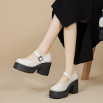 Platvorm Lolita Shoes Pumps Naiste Mary Janes Kingad K&otilde;rged kontsad Jaapani stiilis vintage t&uuml;drukute pandlaga rihm Oxfordi kingad naistele 35 beež