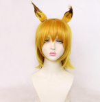 35 cm Senko l&uuml;hike parukas Sewayaki Kitsune no Senko-san, k&otilde;rvadega Cosplay kost&uuml;&uuml;m, kuumakindel s&uuml;nteetilised juuksed Meeste naiste piduparukad 35cm khaki