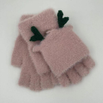 Imitatsioon naarits samet tahked kindad talve naised pools&otilde;rmega kindad klapitavad kindad soojad kindad mugavad pehmed stiilsed paksud One Size valge