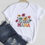 (Aasia suurus) T-s&auml;rk Top Fashion Mama Letter Mother Mom Casual Clothing T-s&auml;rk L&uuml;hikeste varrukatega naiste printimine Naine Naine O-kaelusega graafiline T-s&auml;rk S