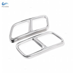 Roostevabast terasest autotarvikud Saba summuti v&auml;ljalasketoru v&auml;ljundkaane trimm Mercedes Benz S-klassi W221 W222 C217 W251 jaoks h&otilde;be