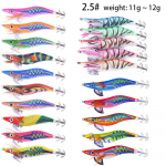 20 tk/partii Squid lant Shrimp Jigs Puidust lant Luminous Octopus lands 3D Eyes Cuttlefish Kunsts&ouml;&ouml;t jigging kalalant