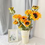 3 tk Kunstlik p&auml;evalill 90cm p&auml;evalillekimp Pere pulmakaunistus Lilleseade Aksessuaarid oranž