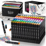 RAGI Alcohol Markers 168 Kahepoolsed viltpliiatsid, kahe otsaga, professionaalne kunstiline joonistuskomplekt