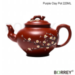 BORREY Yixing Kung Fu Zisha teekann K&auml;sitsi valmistatud teekann Purple savist teekann Hiina teetseremoonia kohandatud kingitus Puer Oolongi teekann zisha Teapot (220ml)