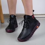 Naiste termilise platvormiga poolsaapad, soe pehme tallaga pitsilised libisemiskindlad tossud, naiste jalatsid 38 must