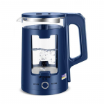 Klaasist elektriline veekeetja majapidamises kasutatav suure mahutavusega roostevabast terasest soojuse s&auml;ilitamise integreeritud automaatne p&uuml;sitemperatuuriga keeva veekeetja sinine