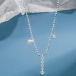 ANENJERY h&otilde;bedase v&auml;rviga tsirkoonist veetilga kaelakee naistele pika ketiga tutiga kaelakee Choker elegantne ehete aksessuaar