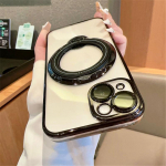 Kristallkattega r&otilde;ngas, l&auml;bipaistev pehme telefoni&uuml;mbris iPhone'ile 15 14 13 12 11 Pro Max X XR XS Max 7 8 15 Plus For Magsafe P&otilde;rutuskindel tagakaane kest For iPhone 15 h&otilde;be