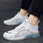 Meestekingad 2023 Uued jooksuspordijalatsid Mood vabaaja kummitallad Pehme tald Moodsad jalan&otilde;ud Lendav kangas Hingavad kerged meeste kingad 39 valge