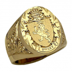 Crown Lion Shield M&auml;rgi s&otilde;rmus Euroopa ja Ameerika Vasega kaetud kullatud kullatud kuninglik pitser meeste s&otilde;rmus Mood Elegantsed aksessuaarid 12 kuld