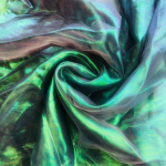 Lasert&uuml;llist kangast siidist &scaron;ifoonist &otilde;mblusv&otilde;rkriie v&auml;rviline organza klaasl&otilde;ng fluorestseeruv l&otilde;ng