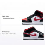 Air Jordan 1 Mid GS Must Tulepunane Laste tossud Valge 554725-079 37.5