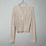 &Uuml;hev&auml;rvilised pikkade varrukatega silmkoelised topid Naiste villane sviiter Korea seksikas pits V-kaelusega n&ouml;&ouml;biga kardiganid, s&uuml;gise &otilde;hukesed riided 29888 One Size orion i v&auml;rv