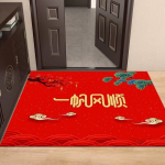 Joyful Dragon Year Gift P&otilde;randamatt Punane kristallist sametp&otilde;randamatt Libisemiskindel sissep&auml;&auml;su jalamatt Majapidamise sissep&auml;&auml;su uksematt 50*80cm