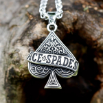 Uue disainiga pokkeri Ace of Spades ripats kaelakee meestele s&uuml;damekujuline ehe kingituseks