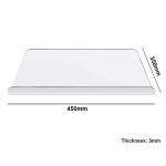 Akr&uuml;&uuml;list l&otilde;ikelaud l&auml;bipaistev libisemiskindel l&otilde;ikelaud huulega v&otilde;ileivapuuviljade ja 450x350mm 3mm puhas