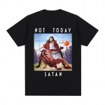 Not Today Saatan Jeesus vs saatan T-s&auml;rk Harajuku vabaaja T-s&auml;rk Meeste Naiste mood Puuvillane Suurem&otilde;&otilde;tmelised T-s&auml;rgid T&auml;navar&otilde;ivad L