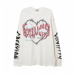 Harajuku gooti naiste meeste T-s&auml;rk Suvine punk Paaris&auml;rgid S&uuml;damekirjaga T&auml;navar&otilde;ivad Hip Hop Stiilis Avar T-s&auml;rk Grunge Graafika M valge