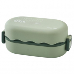 Kasulik kahekihiline, v&auml;rskendav tolmukindel lukuga pandla disain, mikrolaineahjus soojendus Bento Box igap&auml;evaseks kasutamiseks roheline