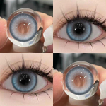 Millcreek sinised kontaktl&auml;&auml;tsed 2 tk (1 paar) silmakosmeetika v&auml;rvilised kontaktl&auml;&auml;tsed 14,5MM nukusilmad pehmed mugavad erksinised kontaktid 1 aasta kasutusiga